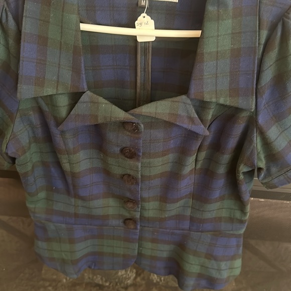 Two piece set Vintage tartan plaid skirt suite- New Gorgeous! 6/8 - Picture 4 of 5